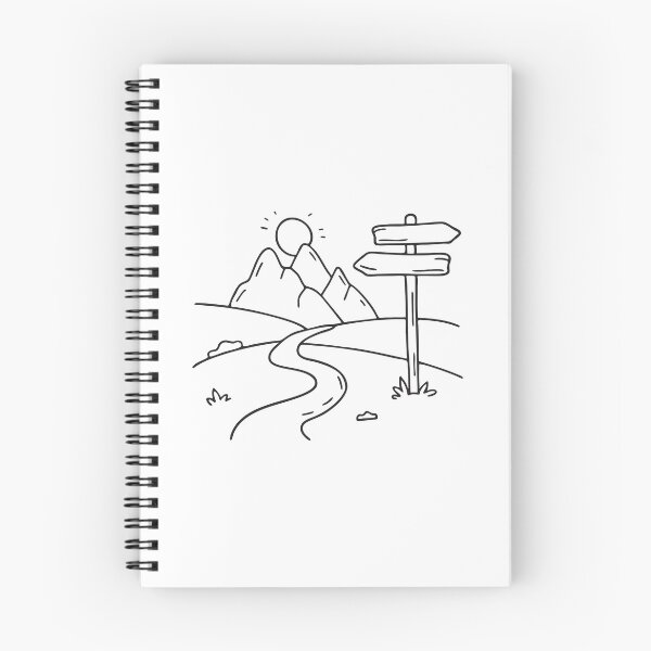 Item preview, A wooden signpost placed beside a dirt path into the valley designed and sold by rasagamastore.