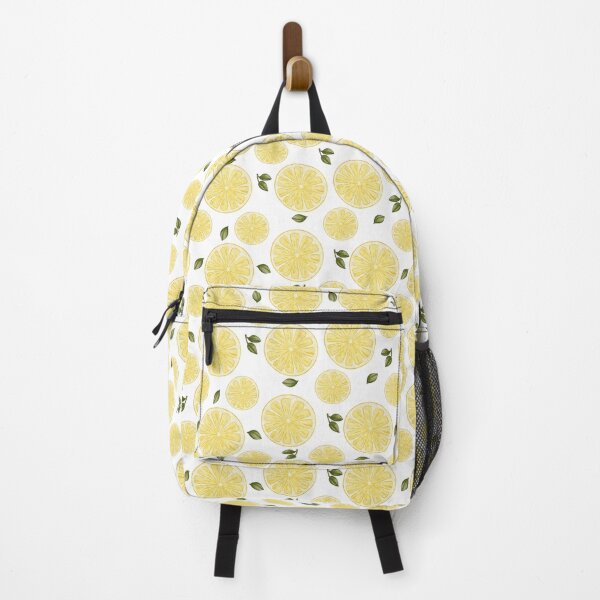Item preview, Minimalist Watercolor Lemon Slices and Leaves White Pattern designed and sold by svitlaarty.