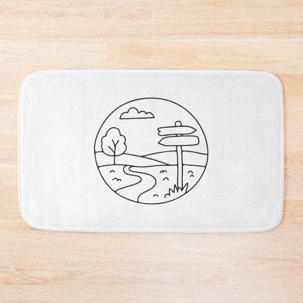 Item preview, A marker sign standing by a trail that leads through the valley designed and sold by rasagamastore.