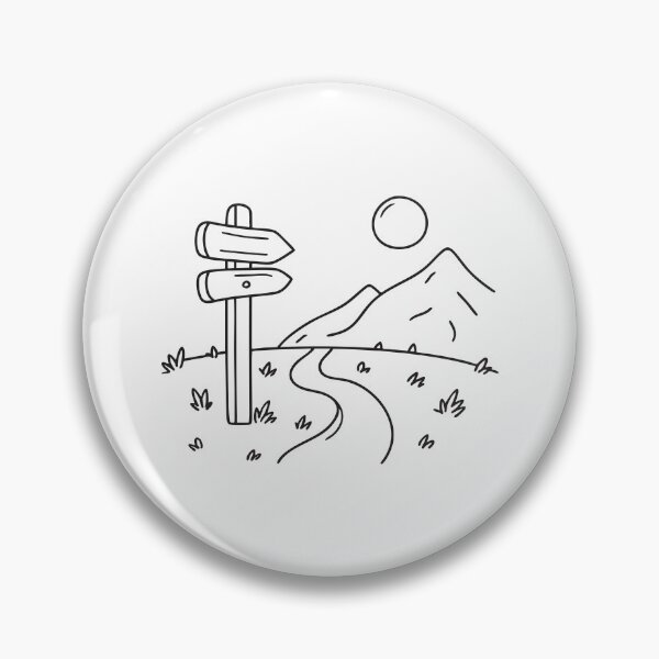 Item preview, A direction sign posted near a rugged trail entering the valley designed and sold by rasagamastore.