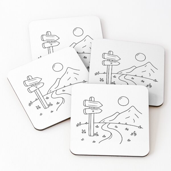Item preview, A direction sign posted near a rugged trail entering the valley designed and sold by rasagamastore.