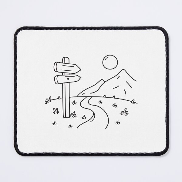 Item preview, A direction sign posted near a rugged trail entering the valley designed and sold by rasagamastore.