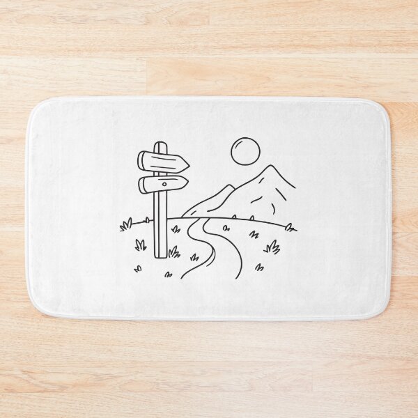 Item preview, A direction sign posted near a rugged trail entering the valley designed and sold by rasagamastore.