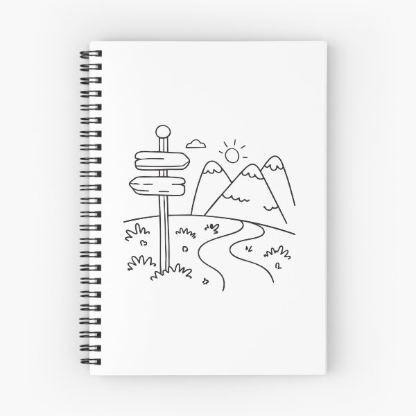 Item preview, A trailhead sign standing at the start of a dirt path into the valley designed and sold by rasagamastore.