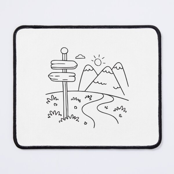 Item preview, A trailhead sign standing at the start of a dirt path into the valley designed and sold by rasagamastore.