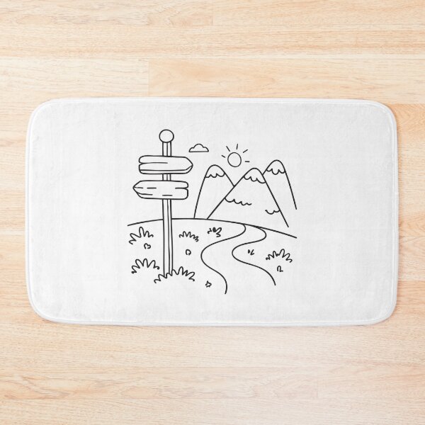 Item preview, A trailhead sign standing at the start of a dirt path into the valley designed and sold by rasagamastore.