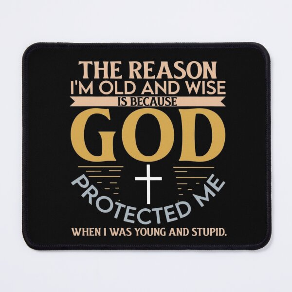 Item preview, God Protected Me When I Was Young Funny Christian Old Age designed and sold by haitrieuic96.