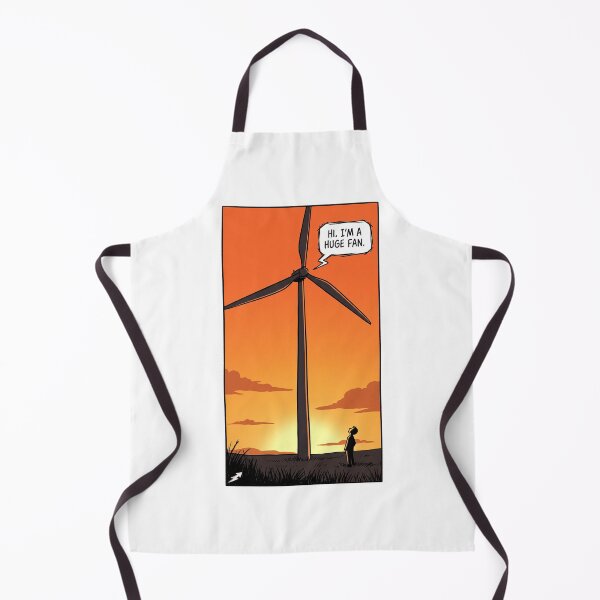 Item preview, Huge Fan Wind Turbine Comic | Punny Renewable Energy Sunset Art designed and sold by wanabeyourdog.
