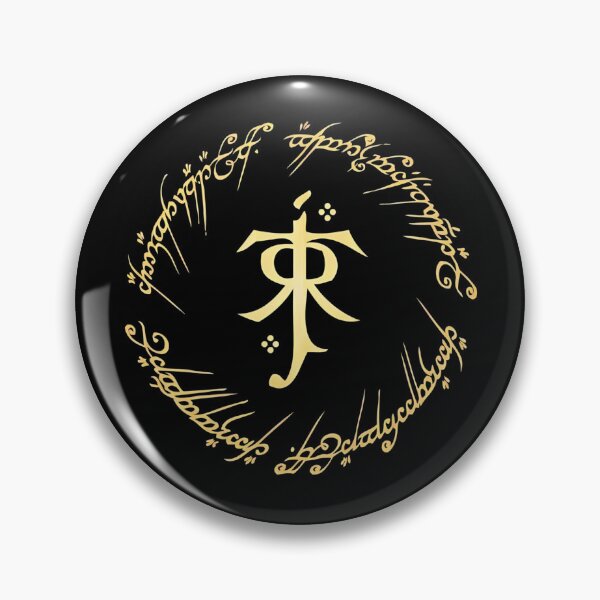 Item preview, JRR Tolkien Monogram The One Ring Script Gold Edition Lord of the Rings designed and sold by cubomtumeshop.
