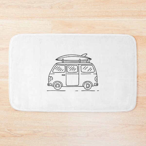 Item preview, A surfboard securely fastened to the roof of a car designed and sold by rasagamastore.