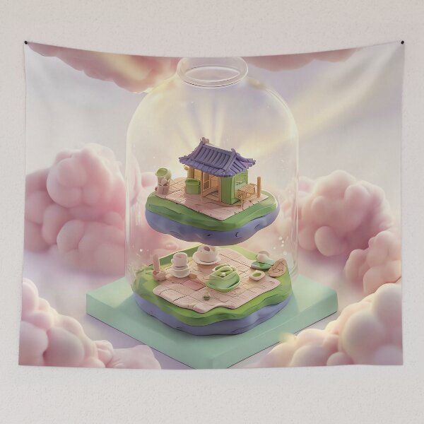 Item preview, Teahouse in the Clouds designed and sold by ONYX Pixee.