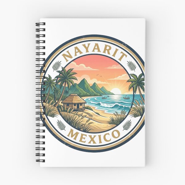 Item preview, Vintage Nayarit Mexico Tropical Travel Badge designed and sold by Mathias Yakubu Design.