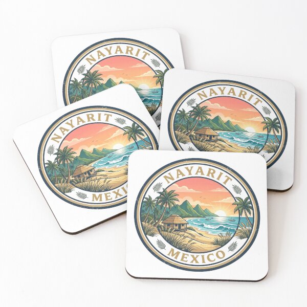 Item preview, Vintage Nayarit Mexico Tropical Travel Badge designed and sold by Mathias Yakubu Design.