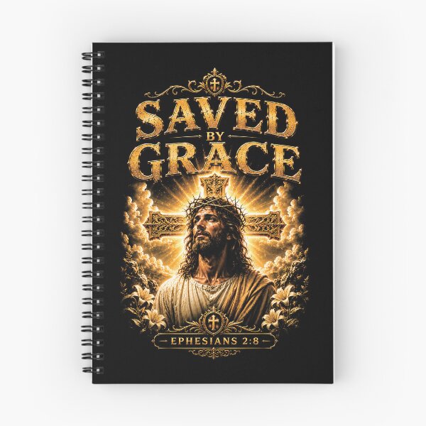 Item preview, Saved By Grace Ephesians 2:8 Christian Jesus Bible Verse Design designed and sold by thepixfactory.
