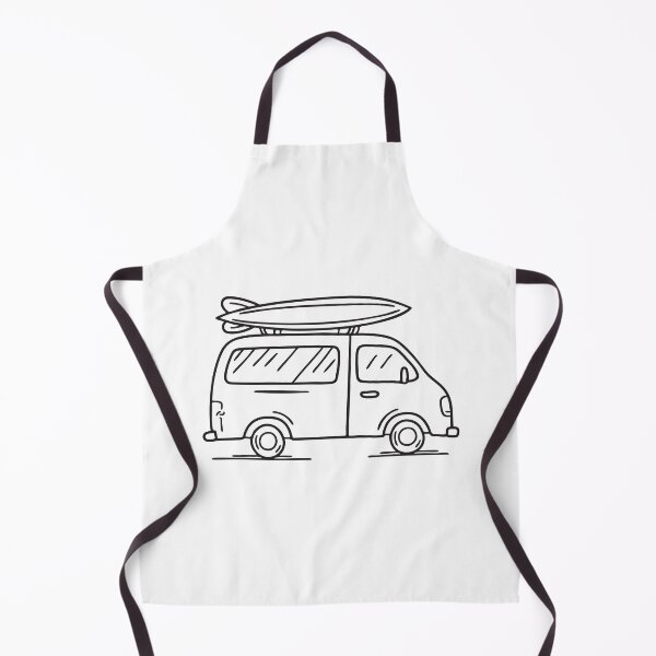 Item preview, A lone surfboard tied on top of a parked van designed and sold by rasagamastore.