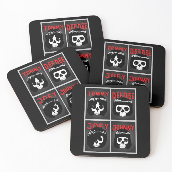 Item preview, Four Skulls With Hair Band Member Parody designed and sold by pixelandmerch.