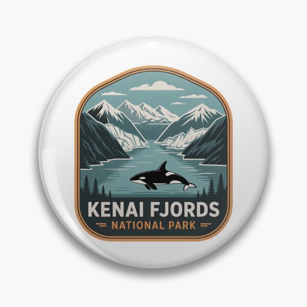 Item preview, Kenai Fjords National Park Vintage Travel Badge designed and sold by Teelogic.