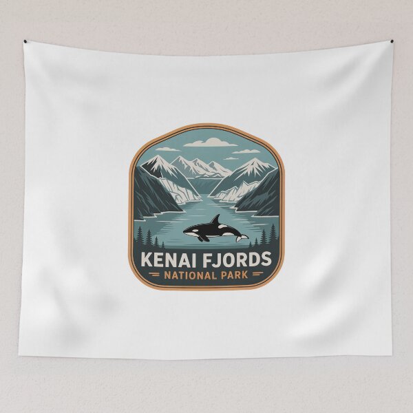 Item preview, Kenai Fjords National Park Vintage Travel Badge designed and sold by Teelogic.