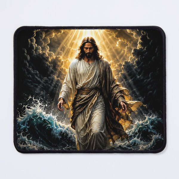 Item preview, Jesus Walking On Water Christian Faith Inspirational Bible Art designed and sold by thepixfactory.