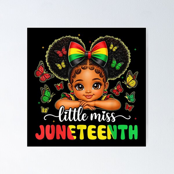Item preview, Little Miss Juneteenth Black African June 19th Girls designed and sold by bowenugztre.