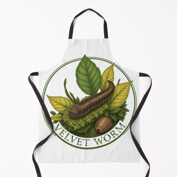 Item preview, Velvet Worm Vintage Nature Emblem | Botanical Wildlife Illustration designed and sold by MystiColo.
