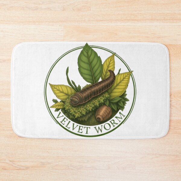 Item preview, Velvet Worm Vintage Nature Emblem | Botanical Wildlife Illustration designed and sold by MystiColo.