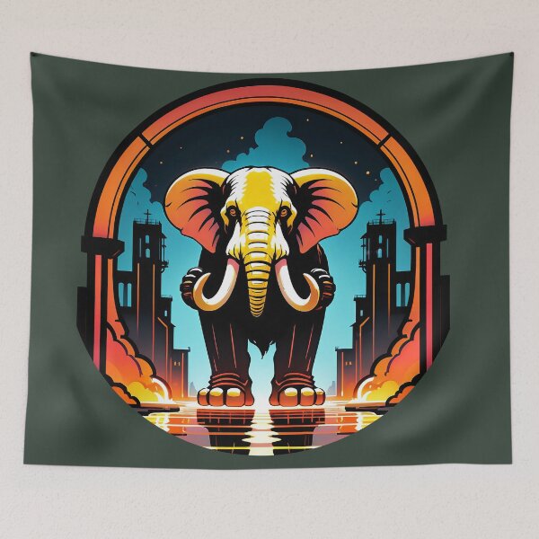 Artikelvorschau, Elefant in der modernen Stadt entworfen und verkauft von tarkone.
