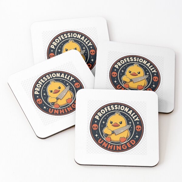 Item preview, I Choose Violence Professionally Unhinged Angry Duck Retro Sticker designed and sold by NOVAICS.