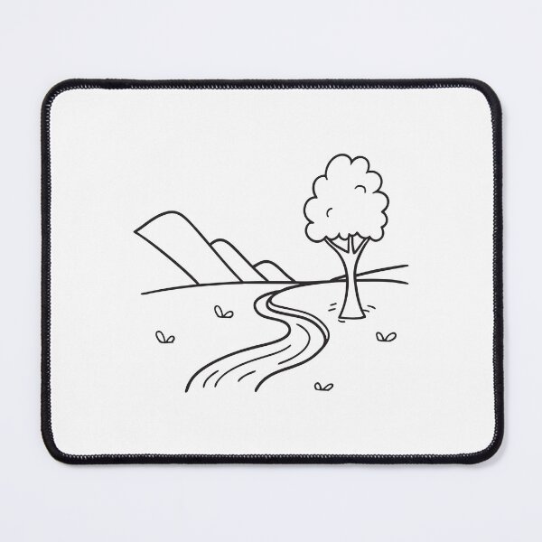 Artikelvorschau, Ein einzelner Baum steht in der Nähe eines Baches im Tal entworfen und verkauft von rasagamastore.