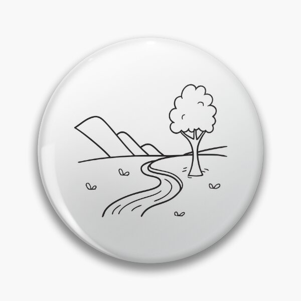 Artikelvorschau, Ein einzelner Baum steht in der Nähe eines Baches im Tal entworfen und verkauft von rasagamastore.