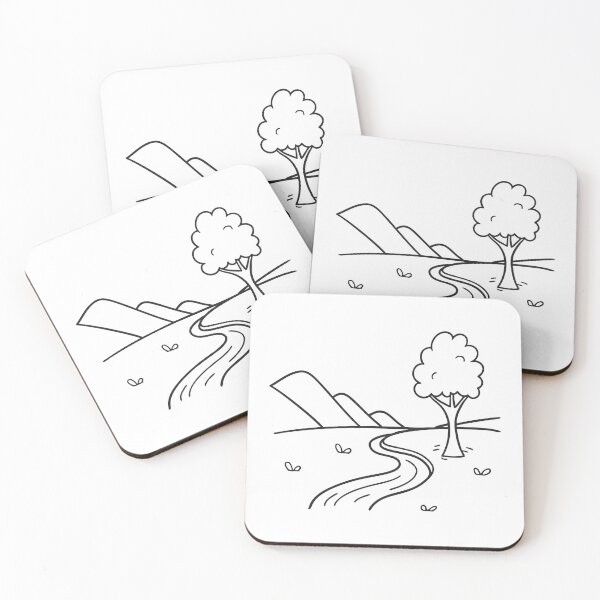 Item preview, A solitary tree standing near a stream through the valley designed and sold by rasagamastore.
