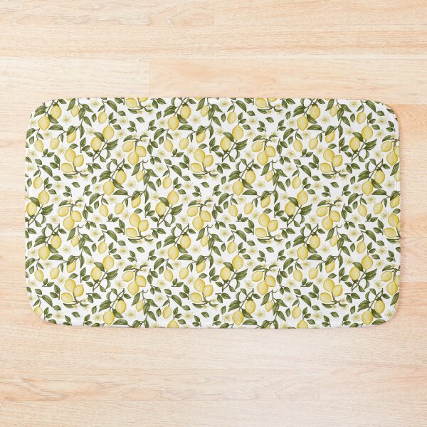 Item preview, Botanical Watercolor Lemons Table Runner and Bedding Pattern designed and sold by svitlaarty.