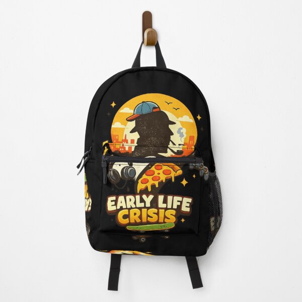Item preview, Early Life Crisis Funny Gaming Pizza Skateboard Vintage Vintage Art designed and sold by Shakhbata-1.