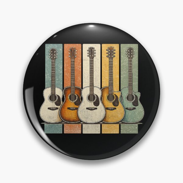 Item preview, Vintage Acoustic Guitar Collection Retro Music Design designed and sold by LiftyGifts.