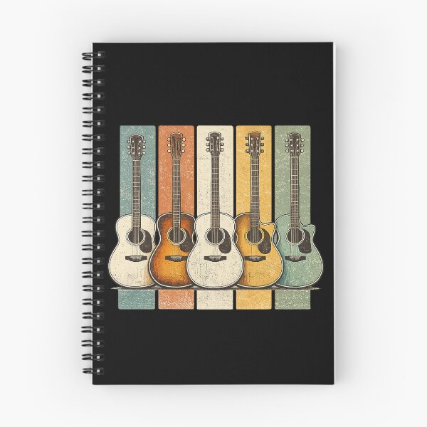 Item preview, Vintage Acoustic Guitar Collection Retro Music Design designed and sold by LiftyGifts.