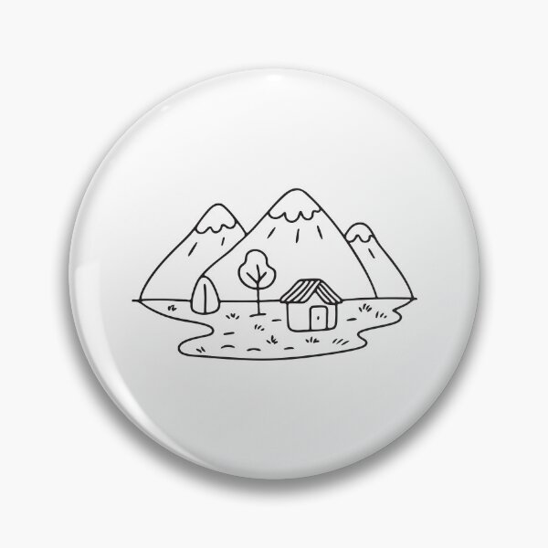 Item preview, A tiny cabin sitting within the center of a grassy valley designed and sold by rasagamastore.