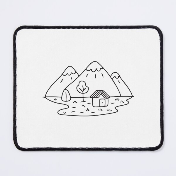 Item preview, A tiny cabin sitting within the center of a grassy valley designed and sold by rasagamastore.