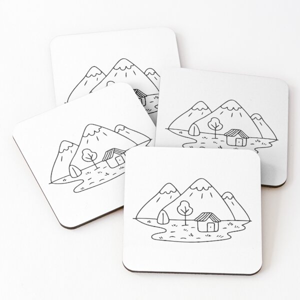 Item preview, A tiny cabin sitting within the center of a grassy valley designed and sold by rasagamastore.
