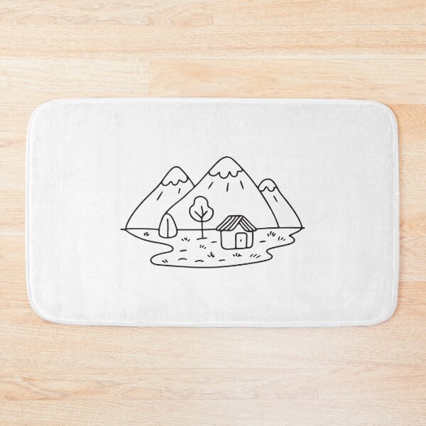 Item preview, A tiny cabin sitting within the center of a grassy valley designed and sold by rasagamastore.