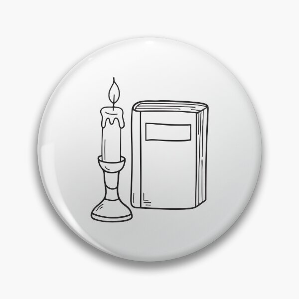 Item preview, A candle stand towering next to a book designed and sold by rasagamastore.