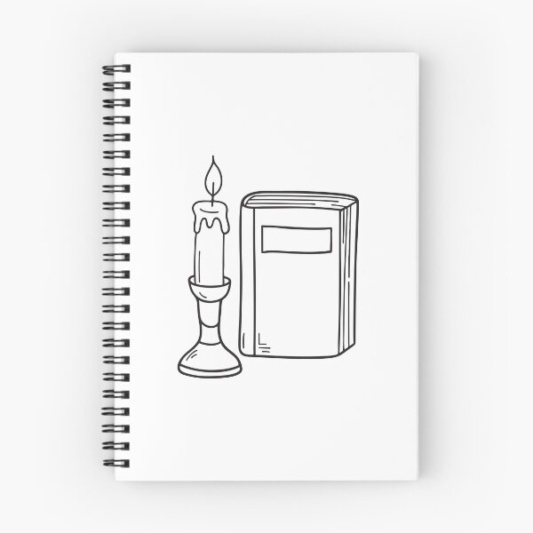 Item preview, A candle stand towering next to a book designed and sold by rasagamastore.