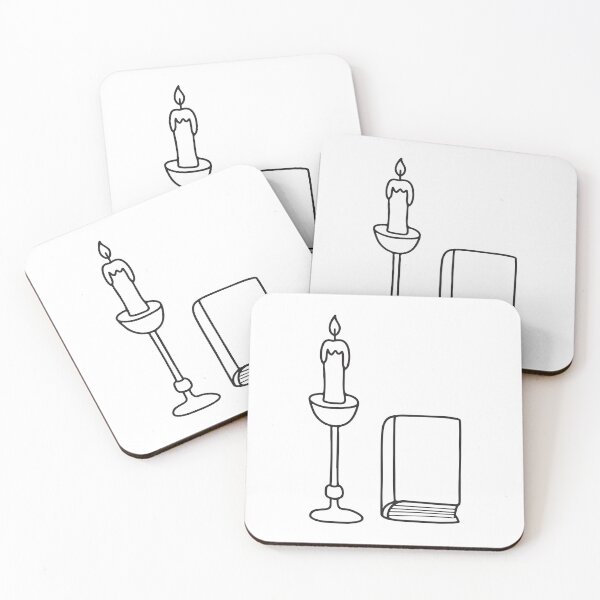 Item preview, A metal candle holder placed by a book designed and sold by rasagamastore.