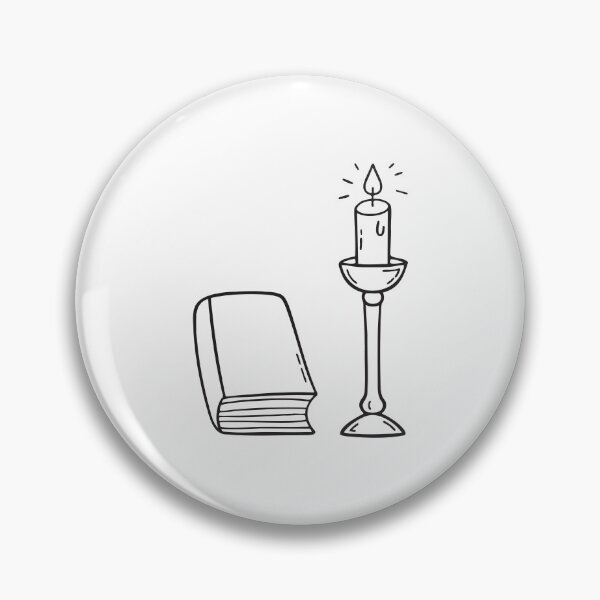 Item preview, An iron candle stand resting next to a book designed and sold by rasagamastore.