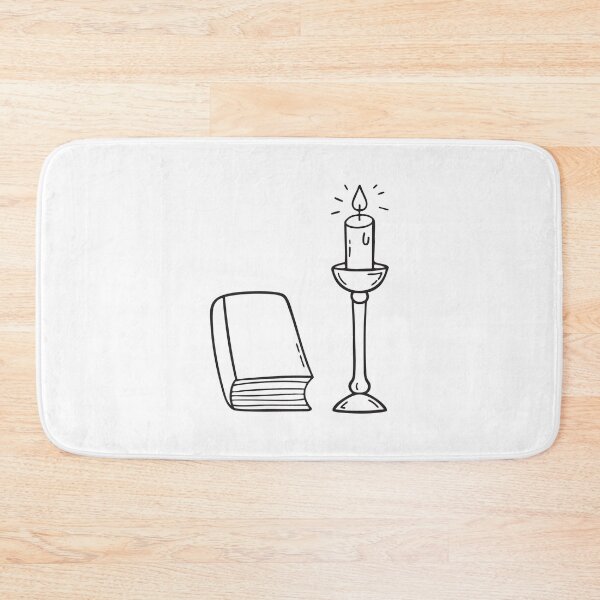 Item preview, An iron candle stand resting next to a book designed and sold by rasagamastore.