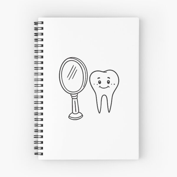 Item preview, A loose tooth set beside a small personal mirror designed and sold by rasagamastore.