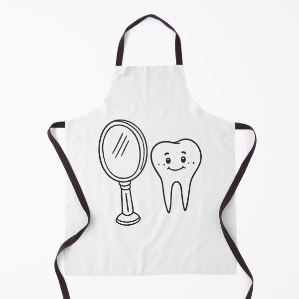 Item preview, A loose tooth set beside a small personal mirror designed and sold by rasagamastore.