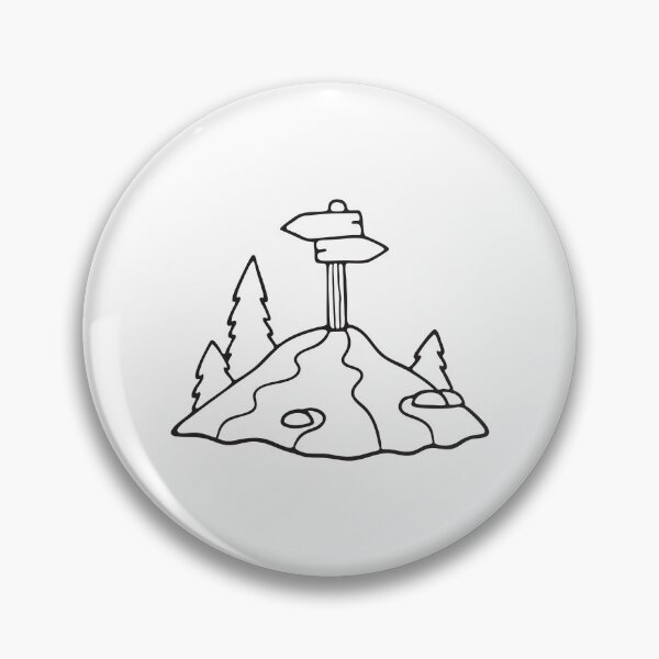 Item preview, A path marker erected on a sloped rocky ridge in the valley designed and sold by rasagamastore.