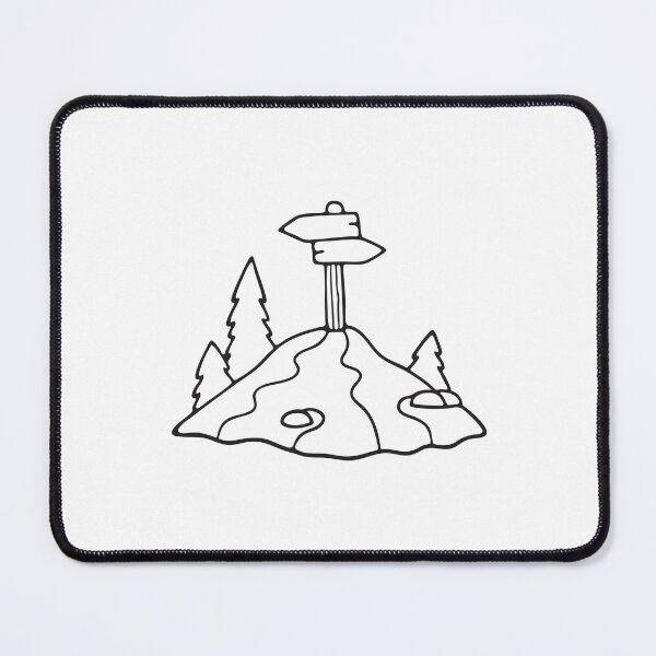 Item preview, A path marker erected on a sloped rocky ridge in the valley designed and sold by rasagamastore.