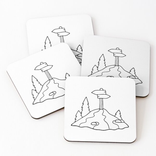 Item preview, A path marker erected on a sloped rocky ridge in the valley designed and sold by rasagamastore.