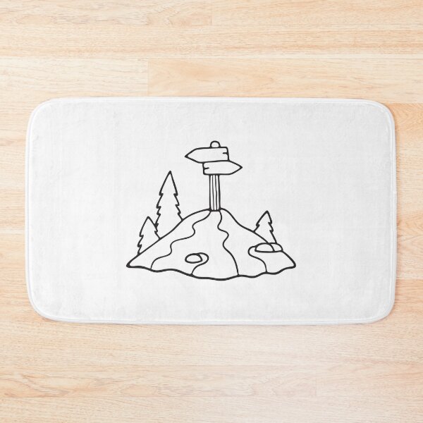 Item preview, A path marker erected on a sloped rocky ridge in the valley designed and sold by rasagamastore.